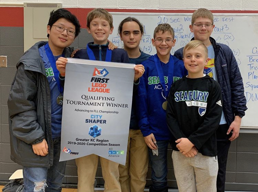 Seaburys new robotic team at a competition. This new team has been extremely successful so far.